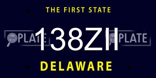 138ZII Delaware License Plate