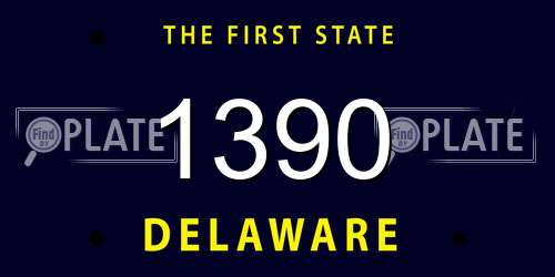 1390 Delaware License Plate