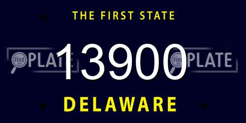 13900 Delaware License Plate