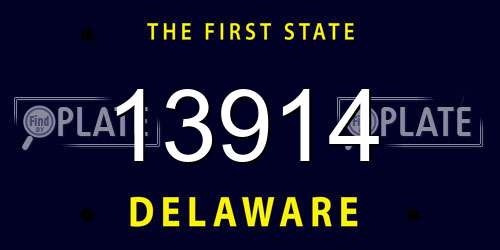 13914 Delaware License Plate
