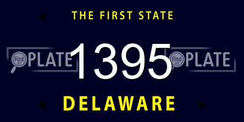 1395 Delaware License Plate