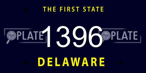 1396 Delaware License Plate