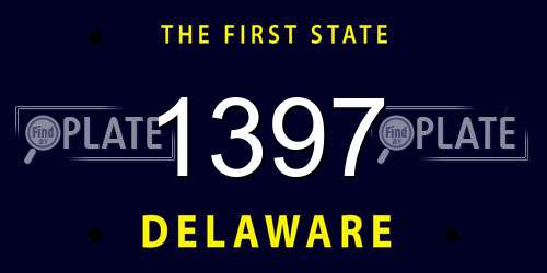 1397 Delaware License Plate
