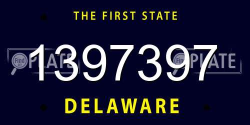 1397397 Delaware License Plate