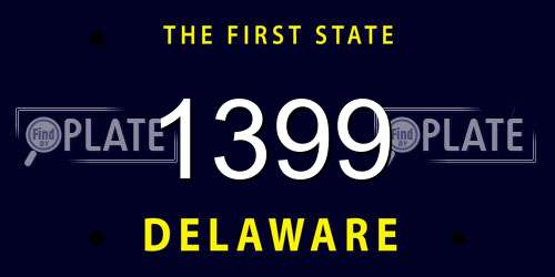 1399 Delaware License Plate