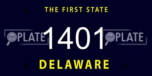 1401 Delaware License Plate
