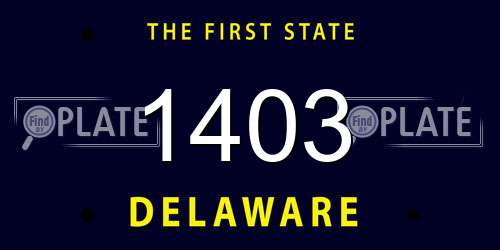1403 Delaware License Plate