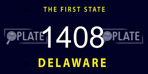 1408 Delaware License Plate