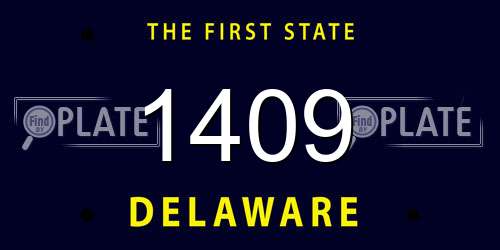 1409 Delaware License Plate