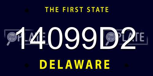 14099D2 Delaware License Plate