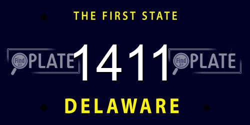 1411 Delaware License Plate