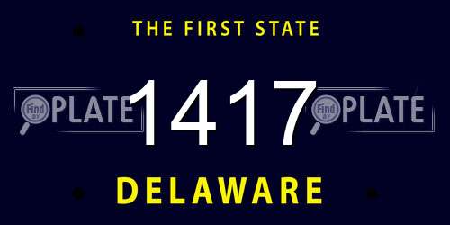 1417 Delaware License Plate