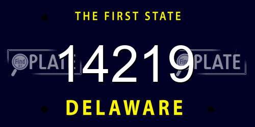 14219 Delaware License Plate
