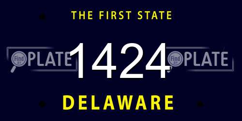 1424 Delaware License Plate