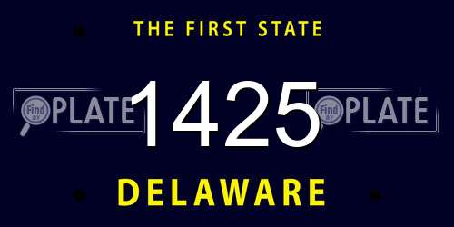 1425 Delaware License Plate