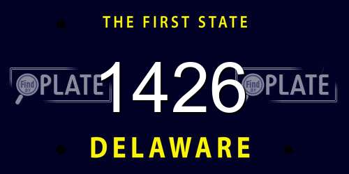 1426 Delaware License Plate