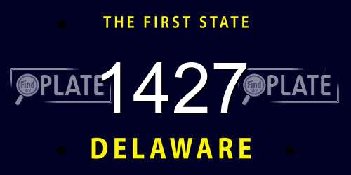 1427 Delaware License Plate