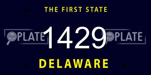 1429 Delaware License Plate