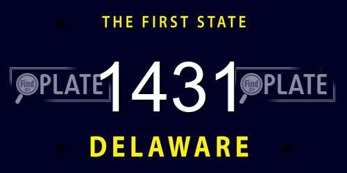 1431 Delaware License Plate