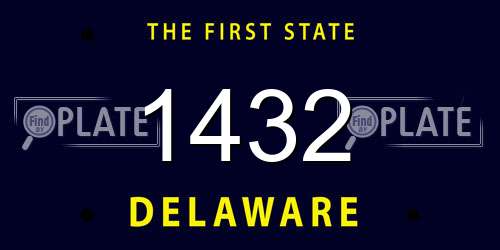 1432 Delaware License Plate