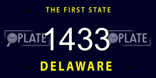 1433 Delaware License Plate