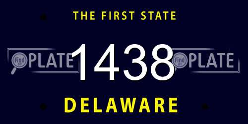 1438 Delaware License Plate