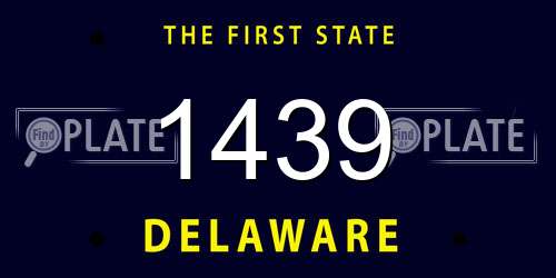 1439 Delaware License Plate