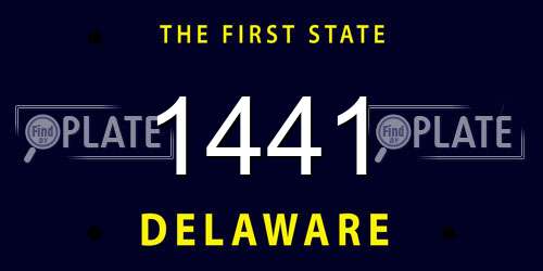 1441 Delaware License Plate