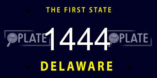 1444 Delaware License Plate