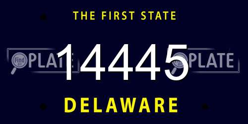 14445 Delaware License Plate