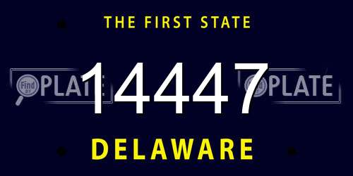 14447 Delaware License Plate