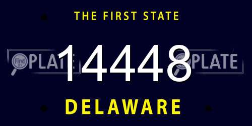 14448 Delaware License Plate