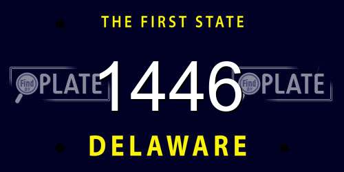 1446 Delaware License Plate