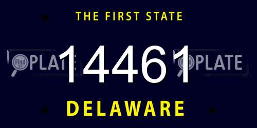 14461 Delaware License Plate