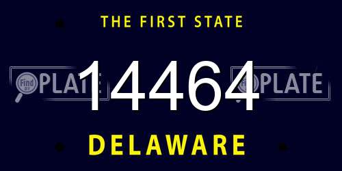 14464 Delaware License Plate