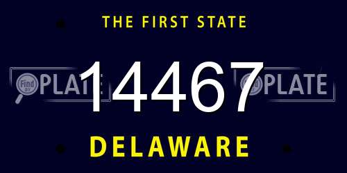 14467 Delaware License Plate