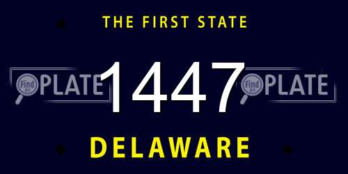1447 Delaware License Plate