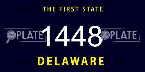 1448 Delaware License Plate