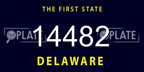 14482 Delaware License Plate