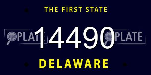 14490 Delaware License Plate