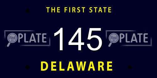 145 Delaware License Plate
