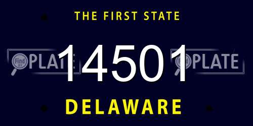 14501 Delaware License Plate