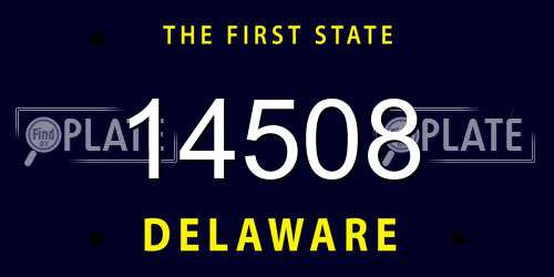 14508 Delaware License Plate