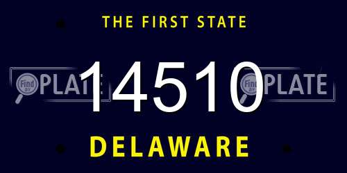 14510 Delaware License Plate