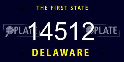 14512 Delaware License Plate