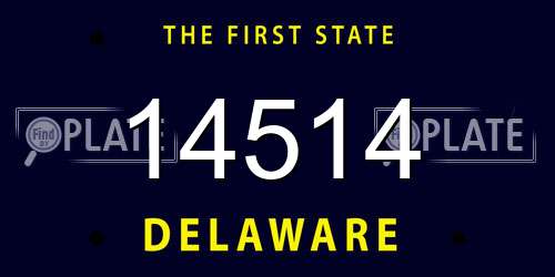 14514 Delaware License Plate