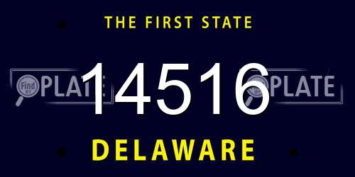14516 Delaware License Plate