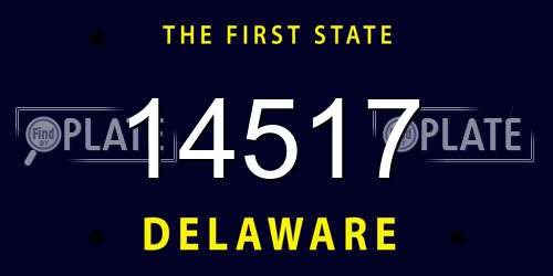 14517 Delaware License Plate