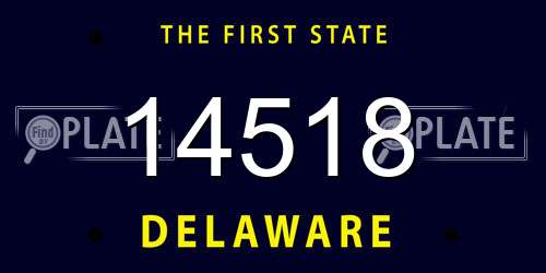 14518 Delaware License Plate