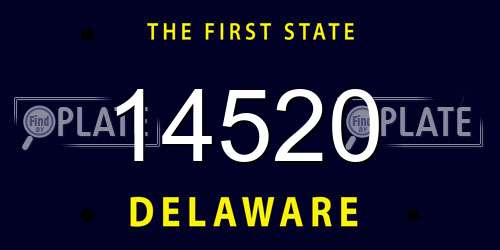 14520 Delaware License Plate